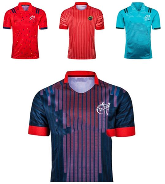 

2021 munster city league rugby jersey national team home court away game 17 19 black red green shirt uniform size s-3xl, Black;gray