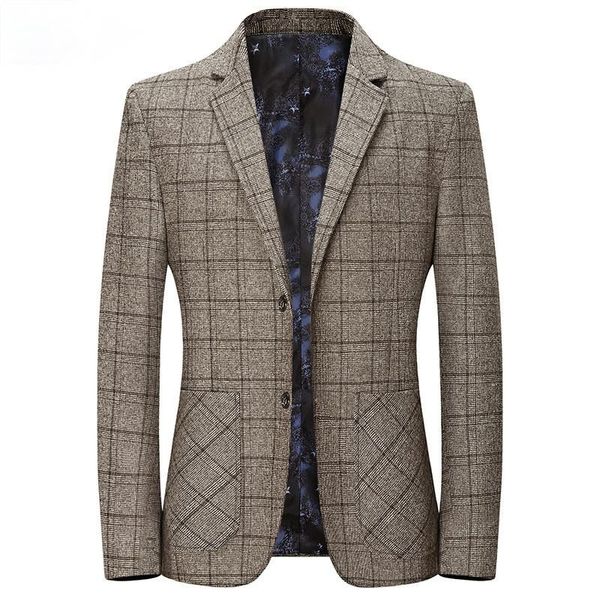

men's suits & blazers bolubao men plaid blazer spring simple slim wild formal business casual male brand clothing, White;black
