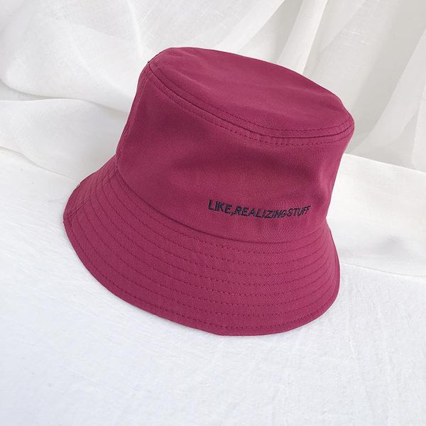 

cloches 2021 fisherman's cap sunscreen men and women's letter embroidery summer corner cotton student's sunhat z2021, Blue;gray