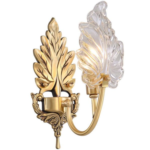 

wall lamp european copper bedroom bedside single double head stair aisle light living room decoration background