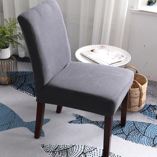 

2021modern minimalist dining room stretch chair cover kitchen anti-dirty spandex solid color slipcover stool with back seat case covers