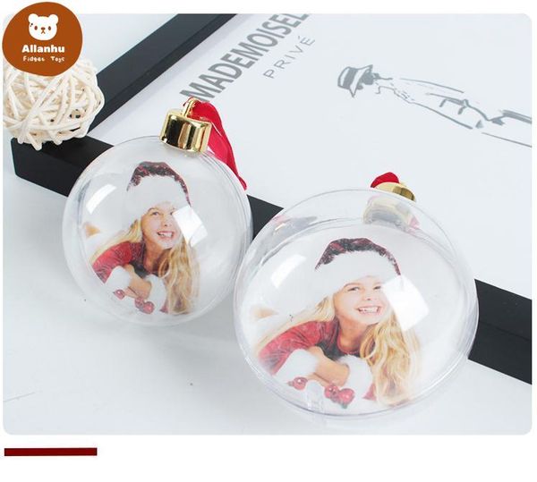 

sublimation christmas ornaments round ball shape personalized custom consumables supplies transfer printing mterial xmas gift re