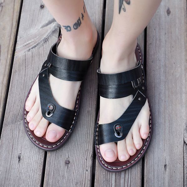 

2021 mens women sports trainer large size sandals summer slippers dual-use sandal waterproof non-slip resistant beach shoes flip flops code:, Black