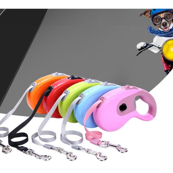 

dog collars & leashes 8m/5m/3m pulling rope retractable leash pet automatic casual