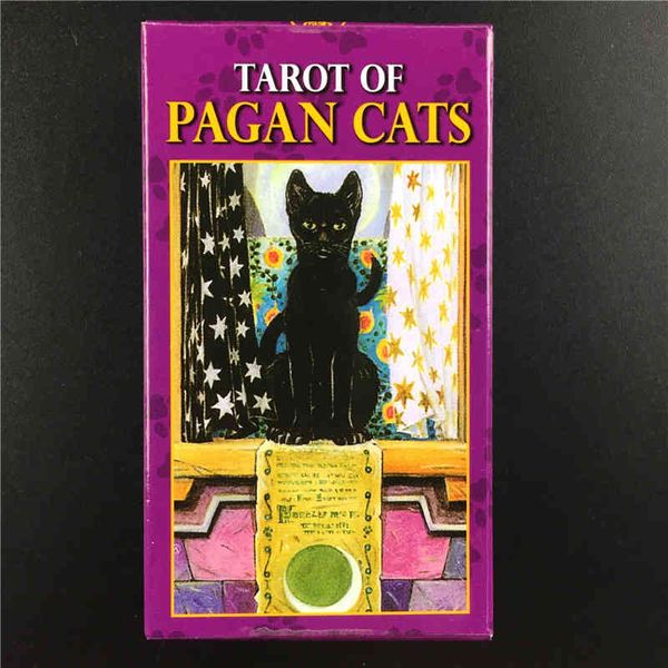 

tarot of pagan cats english version table deck board game for playing family divination fate oracles cards