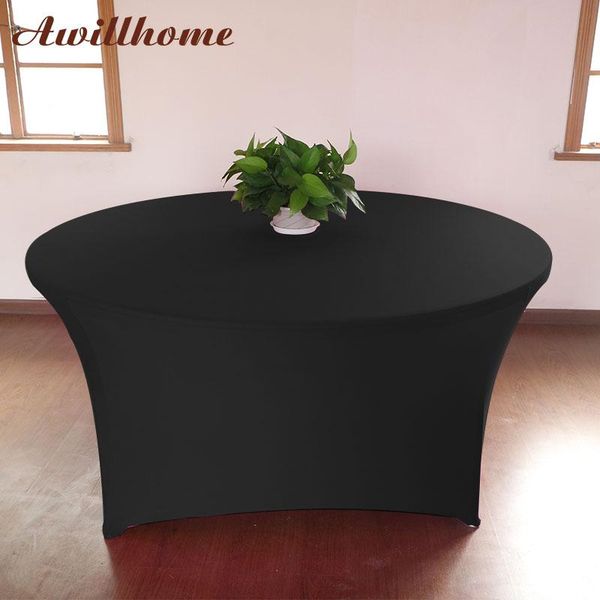 

table cloth awillhome full color wedding spandex tablecloths 4 ft cover banquet el party supplies home textile