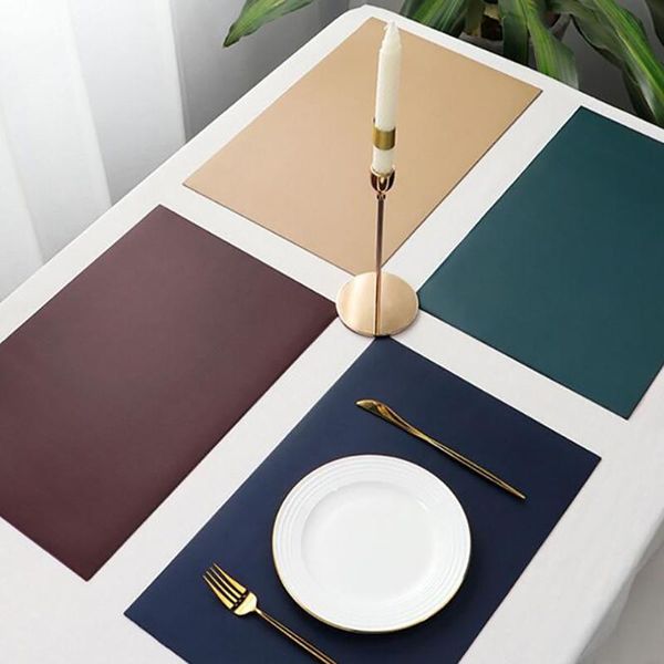 

mats & pads tableware pad placemat solid color kitchen dining table mat cup home decor