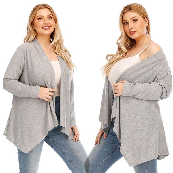 

women's jackets women long sleeve drape cardigan open front solid color asymmetric hem outwear x7ya, Black;brown