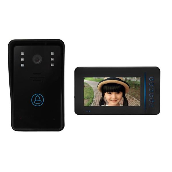 

7" lcd color smart home ip video door phone hands monitor intercom doorbell phones