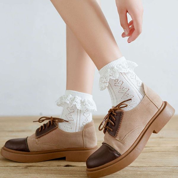 

lace middle thin breathable lolita soft girl, Black;white