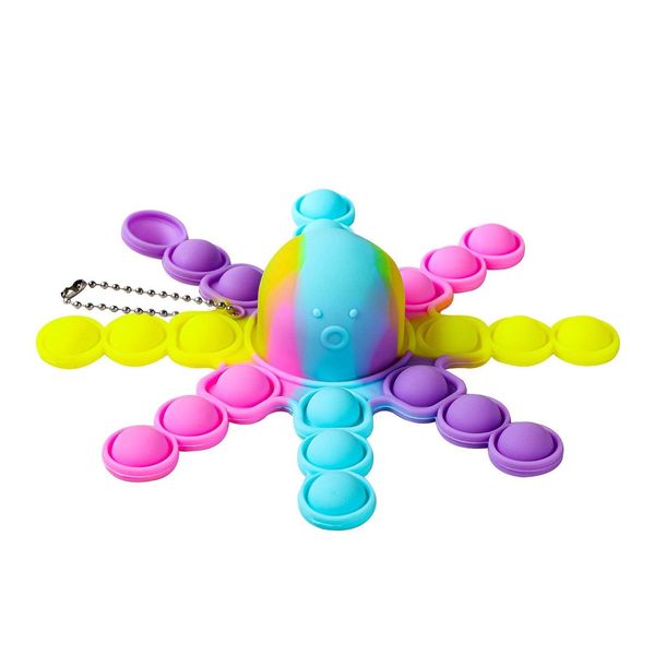 

2021 toy original fidget funny rainbow overturned ocs keychain expression flip doll silicone decompression pendant toys