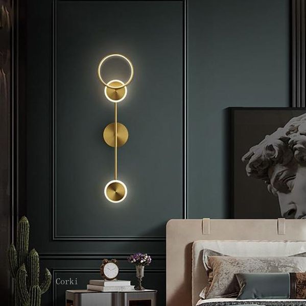 

nordi led wall lamps for bedroom bedside background gold iron luxury indoor decoration creative sconce lighting fixtures