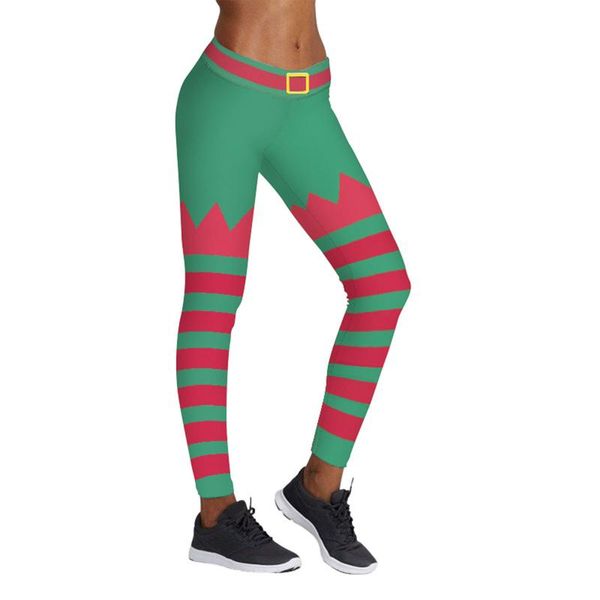 

women's leggings high waist girl winter legging bottoms snowflake christmas print fitness female stretch pocket pants, Black