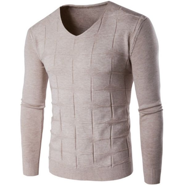 

men's sweaters autumn winter sweater casual long sleeve pullover v-neck slim plus size male streetwear -3xl dcmp, White;black
