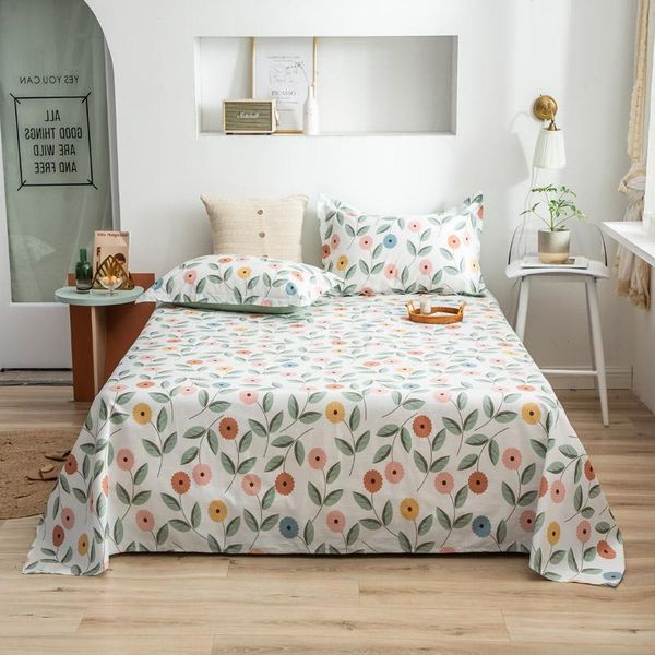 

sheets & sets flat sheet 100% cotton bed queen king size printed bedspread