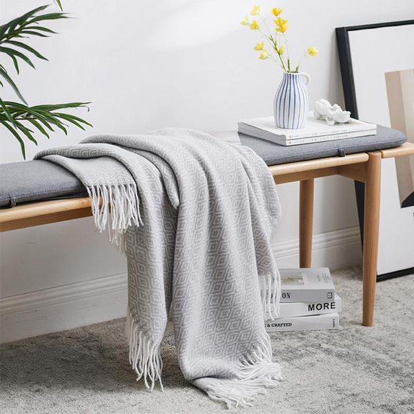 

blankets soft winter bed linen sofa cover bedspread home decor drop shopping knitted throw for beds with tassel/blanket