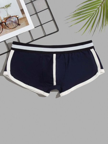 

men contrast binding bow back brief m31r#, Black;brown