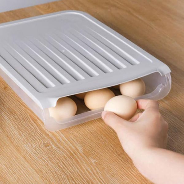 

storage bottles & jars 2 colors practical eggs container multiple grids egg box dust-proof for restaurant