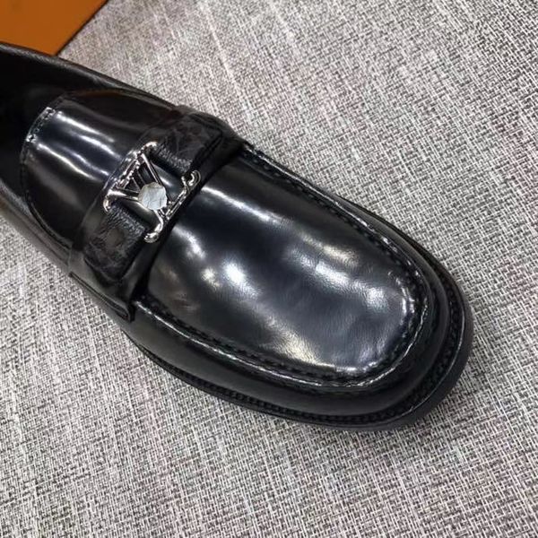 

men plaid leather luxury dress shoes fashion elegant lace up pointed toe formal shoes business office suit shoes wedding loafers 2021, Black