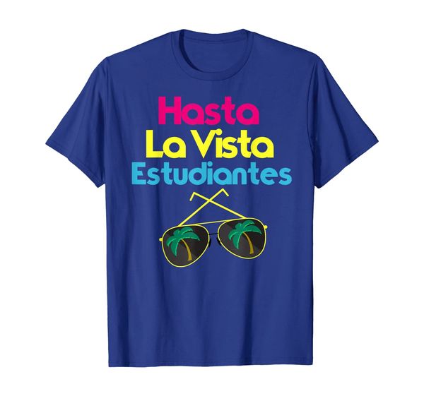 

last day of school t-shirt spanish teacher graduation gift, White;black