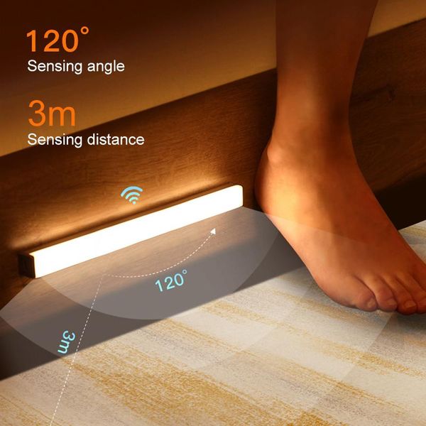 

cabinet light led closet pir motion sensor under usb rechargeable auto onoff for kitchen bedroom wardrobe night