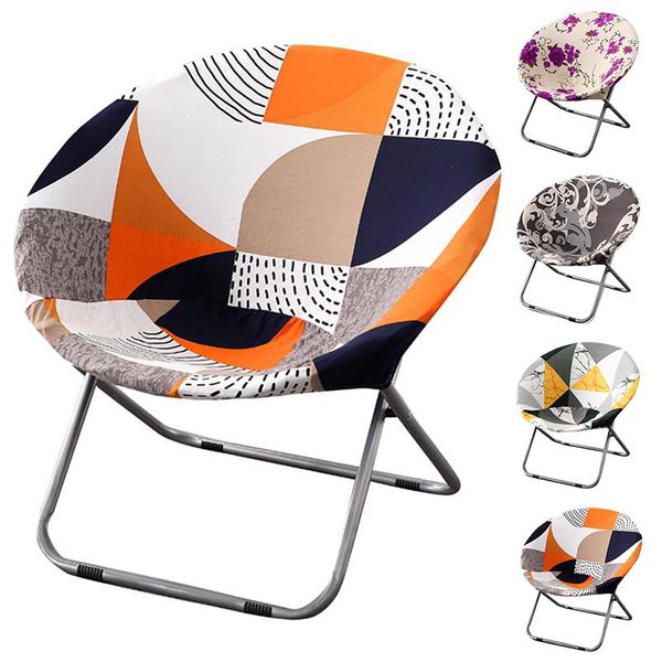 

chair covers 1 piece round saucer cover stretch moon spandex camping seat slipcover washable case for living room