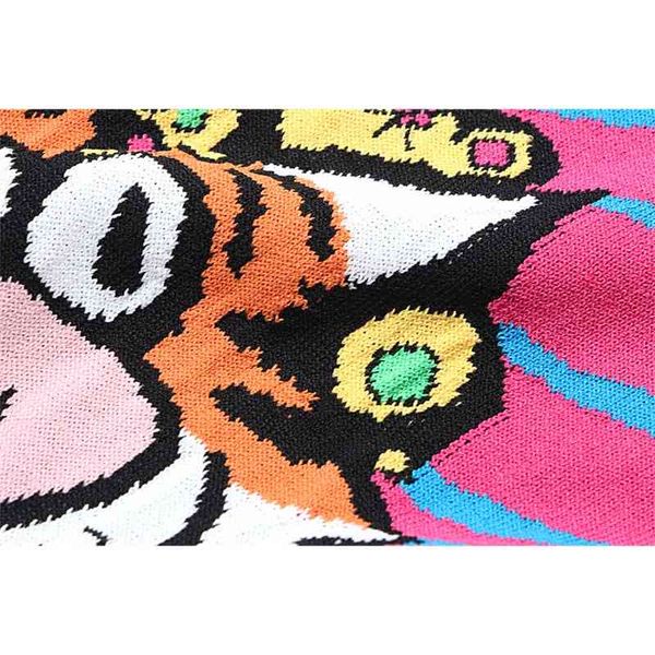 

women's sweaters fashion- shipping light purple leopard long sleeves tiger jacquard print pullover women s061707 rid8, White;black