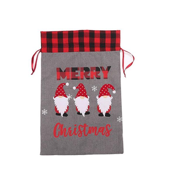 

gift wrap christmas candy bag santa clause print storage package with drawstring for beautiful