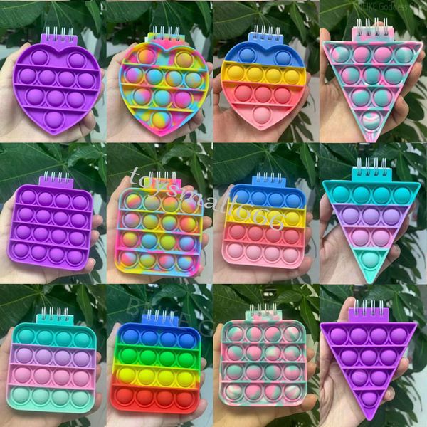 

mini notebook push bubble fidget toys children anti stress relief toys antistress box squeeze kids toys gifts