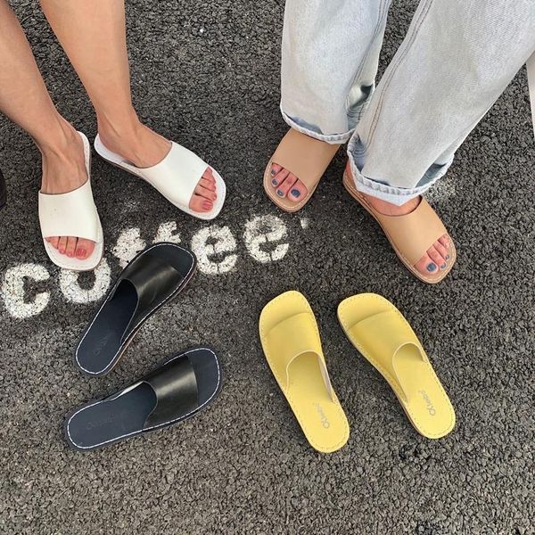 

shoes women ladies' slippers thin heels rubber flip flops pantofle low soft flat summer hawaiian 2021 rome slides fabric pu bas, Black