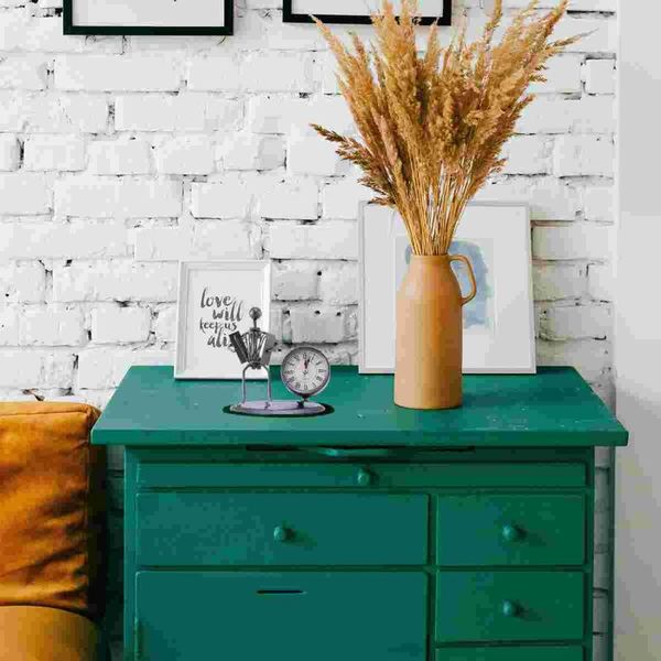 

desk & table clocks retro clock iron accordion model without battery for home