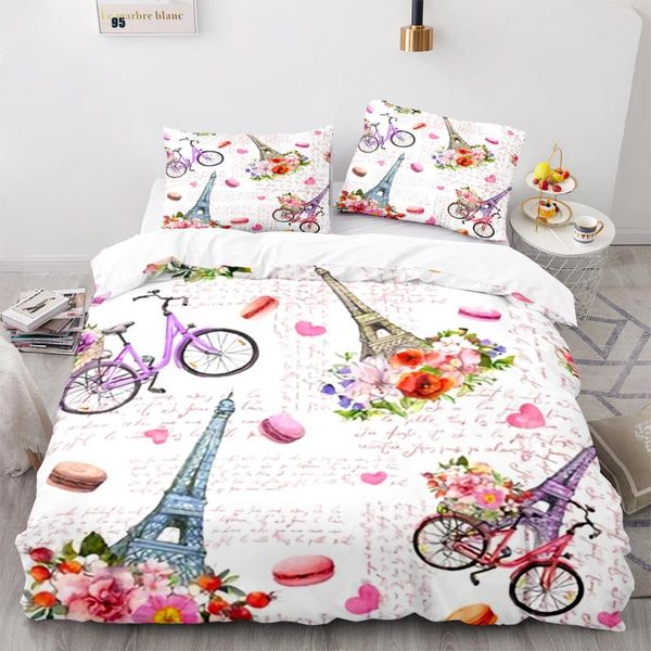 

bedding sets romantic eiffel tower set single twin full  king size bed aldult kid bedroom duvetcover 3d print 016