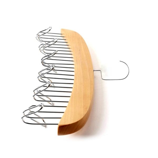 

hangers & racks multifunctional tie hanger wood clothes rack belt scarf with 12 hooks (wood color)
