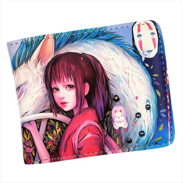 

spirited away wallet girls and boys wallets with coin pocket, Red;black