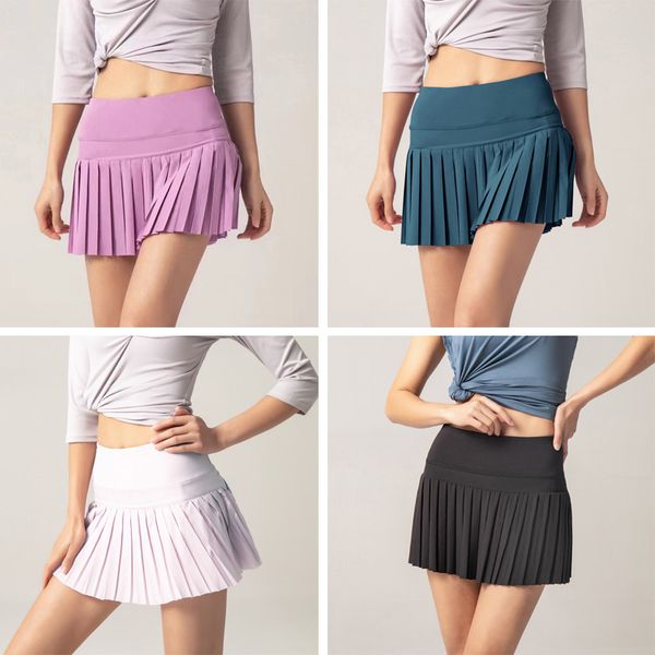 

women 2 in 1 pleated skirt running shorts gym fitness quick dry tennis sport yoga clothes dk09 item, White;black