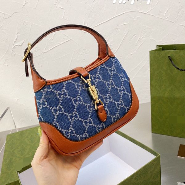 

2021 new underarm bag handbag denim canvas hand mini crescent zmm