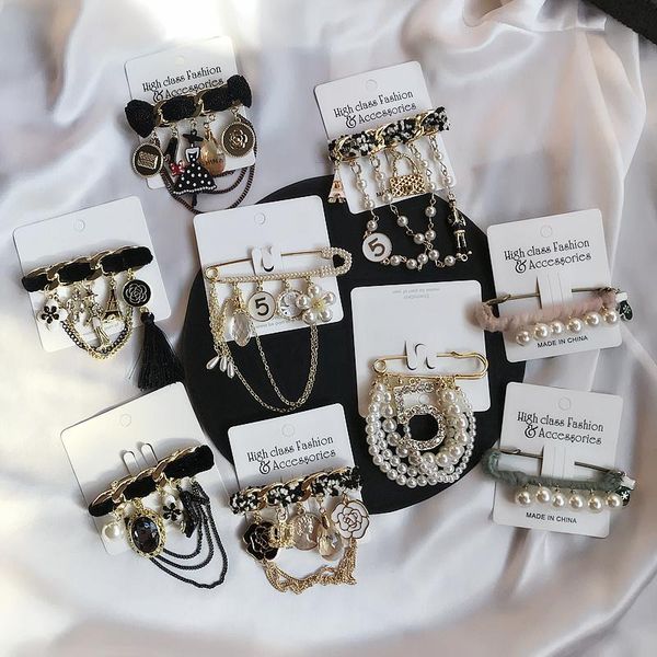 

pins, brooches brooch korean luxury atmosphere coat sweater cardigan vintage pearl lace accessories female, Gray