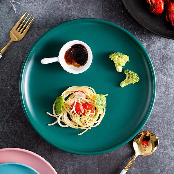 

dishes & plates ceramic plate household tableware western restaurant decoration breakfast salad dessert home ornaments