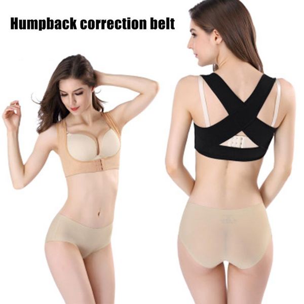 

women chest posture corrector back support vest bra correctors shapewear push up breast brace s/m/l/xl/xxl, Black;blue