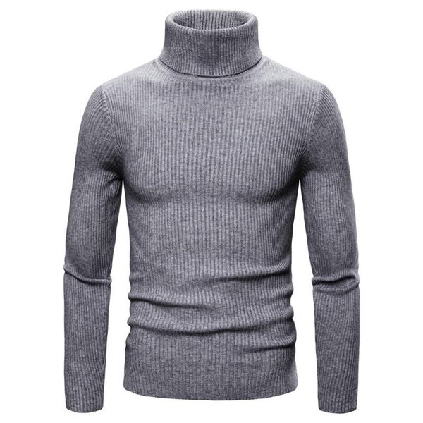 

men's sweaters spring autumn turtleneck men pullovers high-elastic solid casual knitted sweater long sleeve, White;black