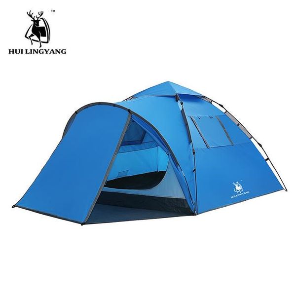 

outdoor 3-4 people automatic double-layer rainproof family self-driving camping tent tents and shelters