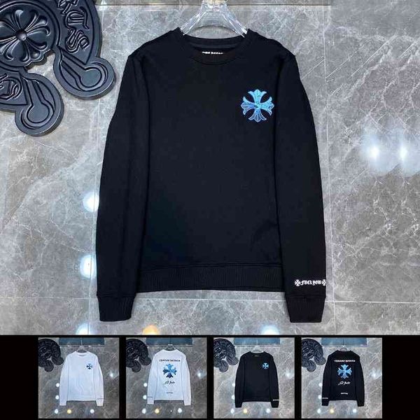 

tide street ch style 's heart cross new leisure hip hop high street round neck pullover sports sweater 8331zvri, Black
