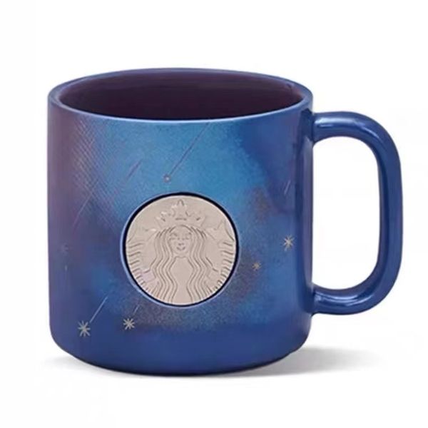 

350ml starbucks gradient dream purple blue starry sky coffee mug