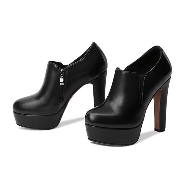 

sandals olomm fashion female platform bombs square high heels smart toe pumps elegant black casual shoes of women size eua 3-.5 3b5x