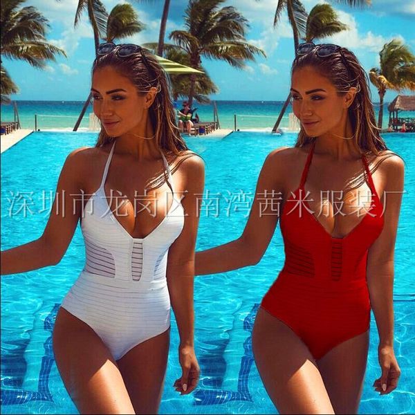 

women's cut out summer swimsuit bikini, White;black