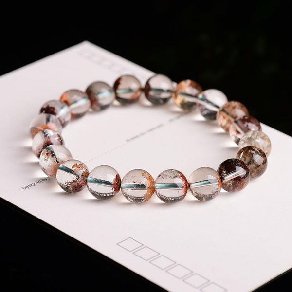 

beaded, strands 18 styles handmade authentic chorite phantom ghost garden crystal beads bracelets natural unisex, Black