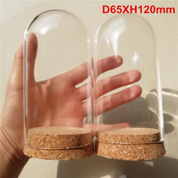 

storage bottles & jars 36 x empty clear glass display cloche bell jar dome wooden base tablecenterpiece diy decor d65xh120mm