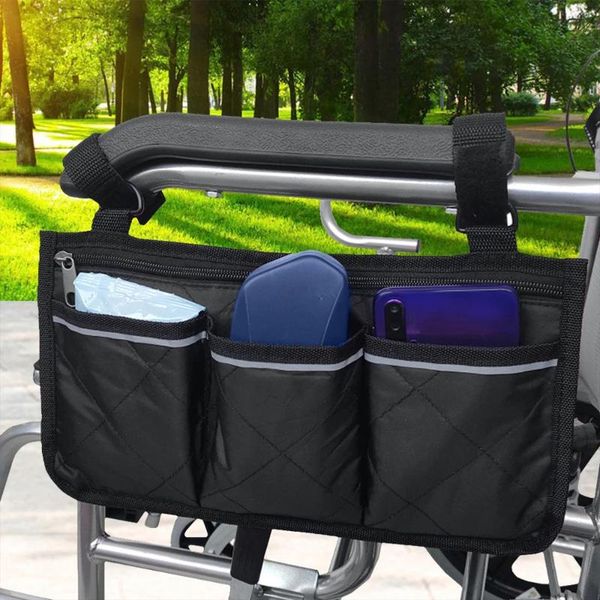 

storage bags universal walker bag rollator organizer pouch wheelchair scooter side for sundries wallet home