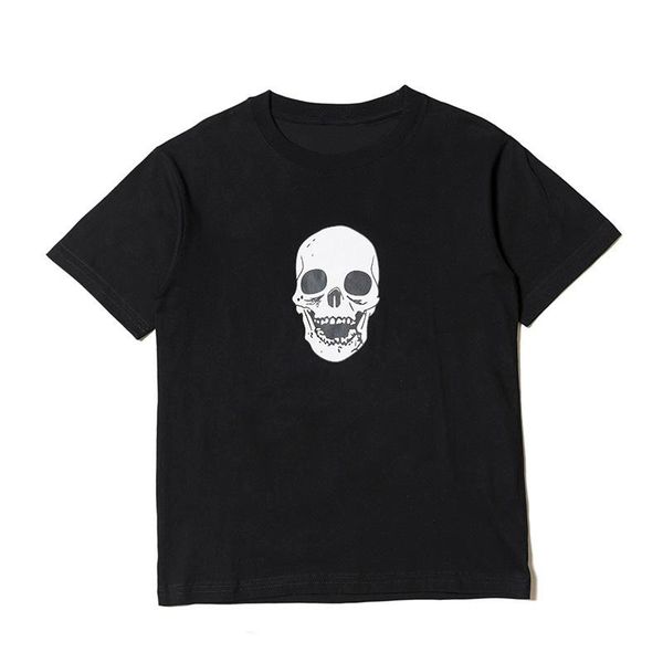 

19ss skull men t shirt hip hop short sleeves women men stylist t shirt-77, White;black