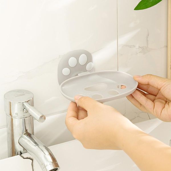 

soap dishes cute bathroom dish strong wall mounted drain holder cartoon tray accessories